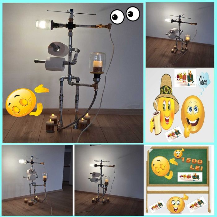 Veioza Aplica Lampadar  Stil Industrial Pentru Casa  Gradina Int-Ext