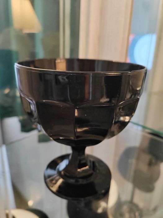 Fidenza Italy купички за сладолед обсидианово Италианско стъкло