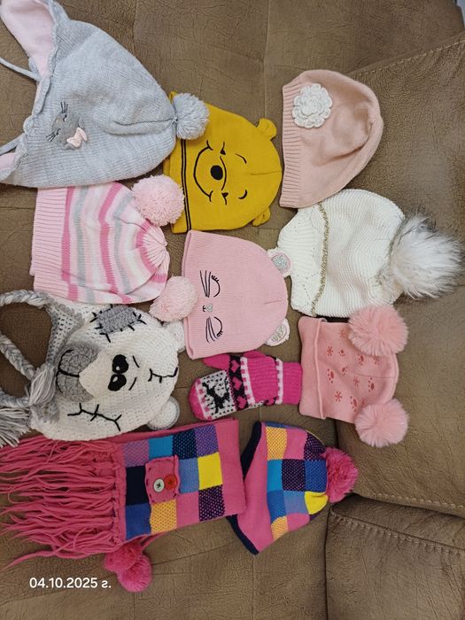 Зимни шапки, възраст 1-2 г, 2-4 г