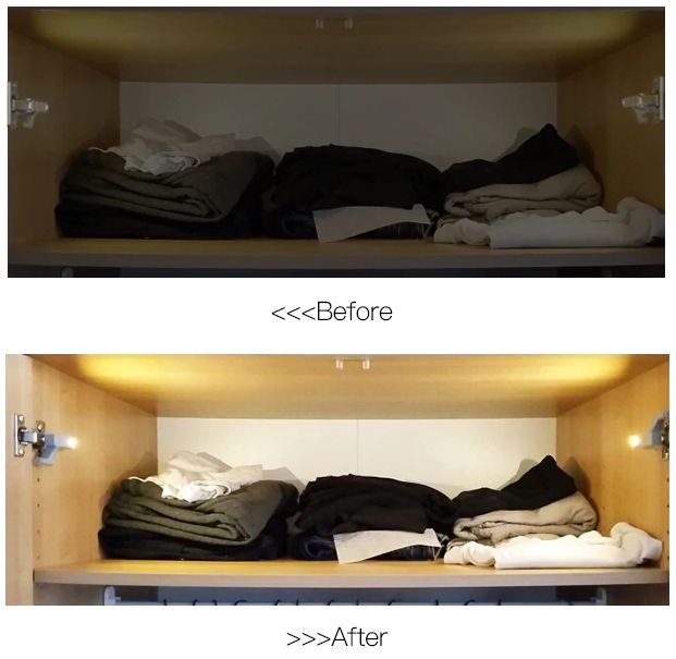 Lumina alba LED pentru balama dulap