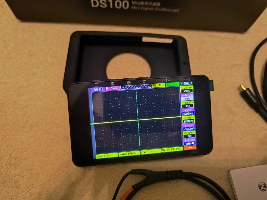 Alientek DS100  50Mhz 250M 3.5IPS Двуканален  осцилоскоп с генератор