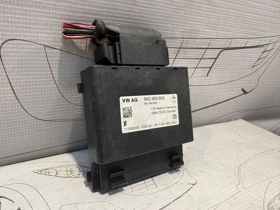 Convertor de tensiune DC/DC / Modul electronic Audi A4 S4 B8 8K 8K0959663 2010 / [2008-2015] / (5B3)