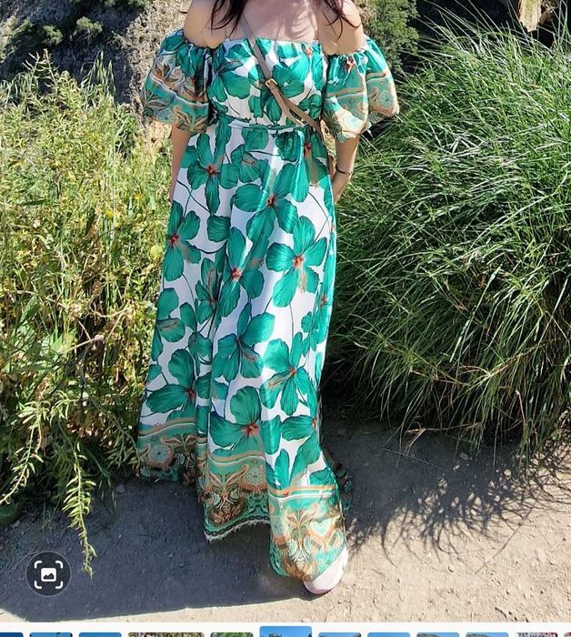 Дълга рокля на цветя