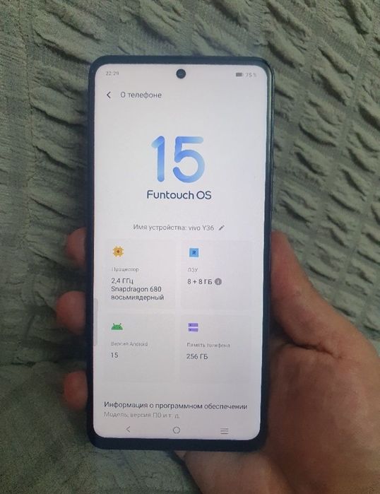Vivo Y36 16/256GB Gray Igravoy Original 2025 Holati Yaxshi Zor 256GB