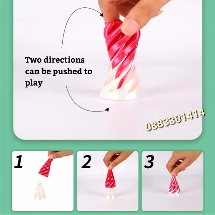 Спиралкон Spiral cone Фиджет Антистрес Невъзможна пирамида