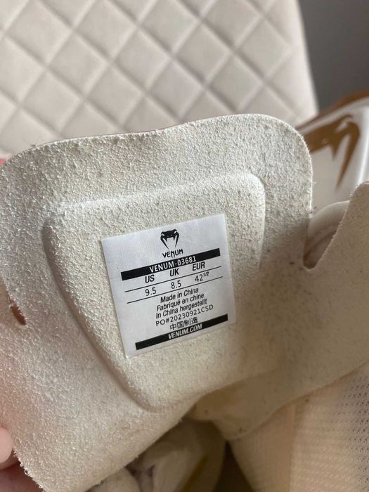 Încălțăminte de box Venum Elite Boxing white/gold