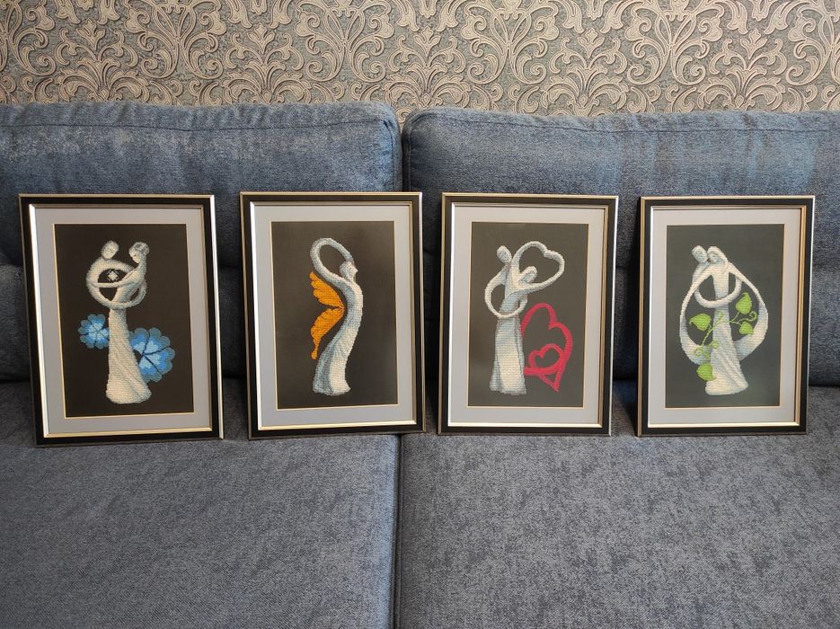 Вышивка крестом, серия 4 картины