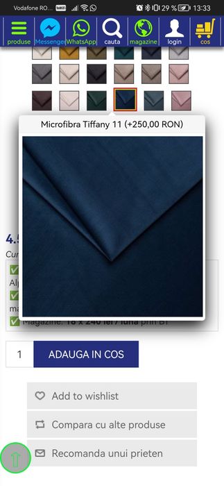 Colțar Tenerife verde smarald