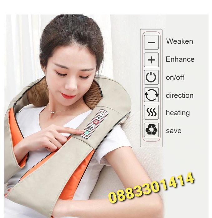 Шиацу масажор 6 бутона 16 масажиращи глави