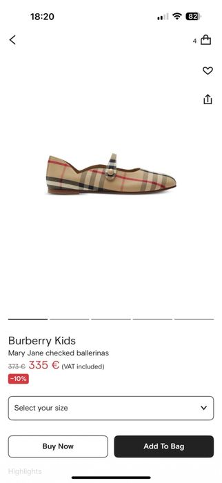 Детски обувки burberry