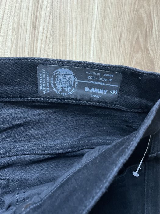 DIESEL D-AMNY Stretch Skınny Black Jeans/мъжки дънки W32