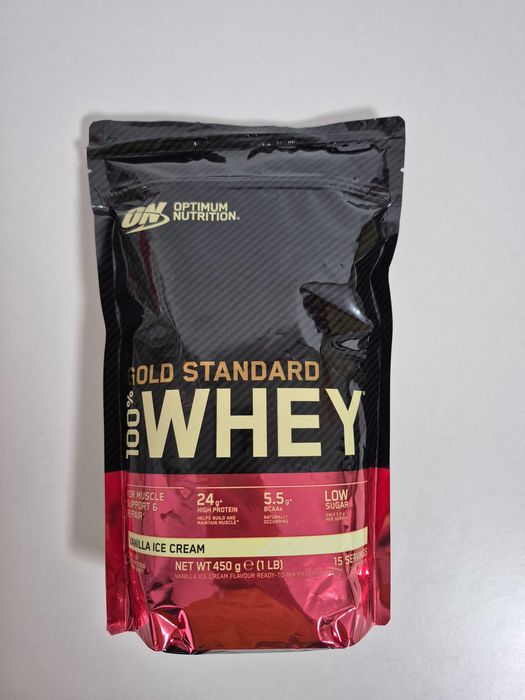 Proteine din zer pudra proteica Whey Gold Optimum ciocolata vanilie