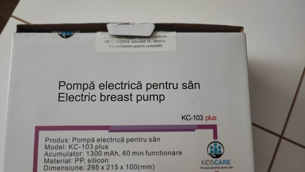 Pompa de san electrica Kidscare KC103 plus
