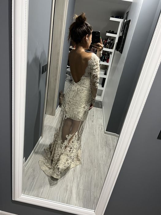 Официална рокля от испанска дантела S/M размер