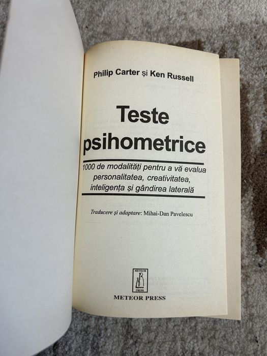 Teste Psihometrice - Philip Carter, Ken Russell (Editura Meteor Press)