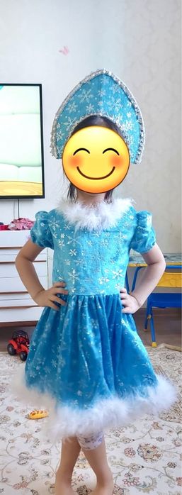 Платье снегурочки на 3-4-5 лет