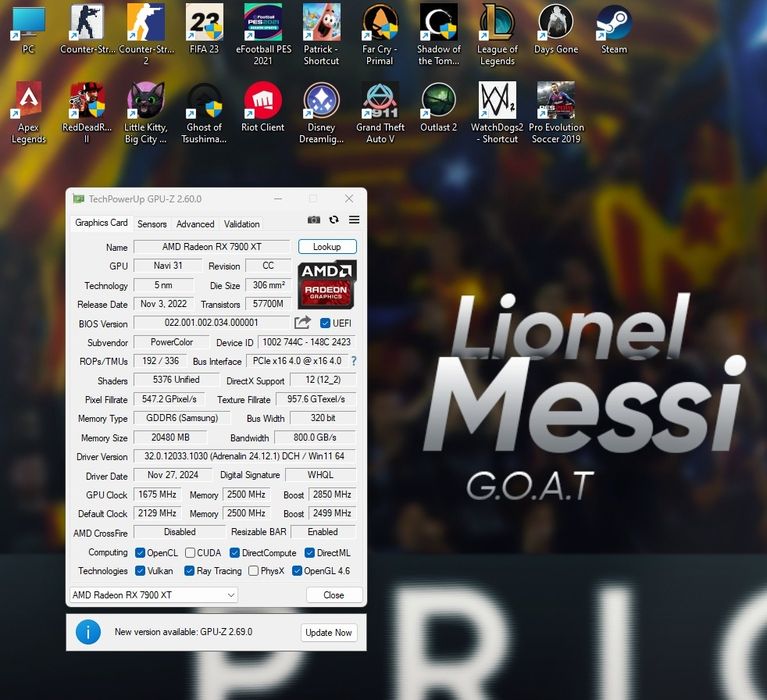 AMD RX 7900 XT 20GB Hellhound 3x