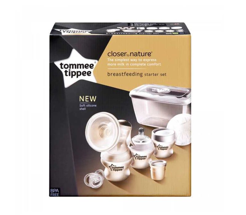 Set pentru alaptare Tommee Tippee: pompa de san manuala si accesorii, Resigilat