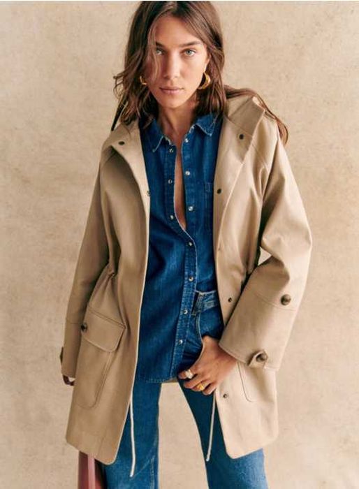 Sezane, Hugo Parka, цвят Sand, размер 34