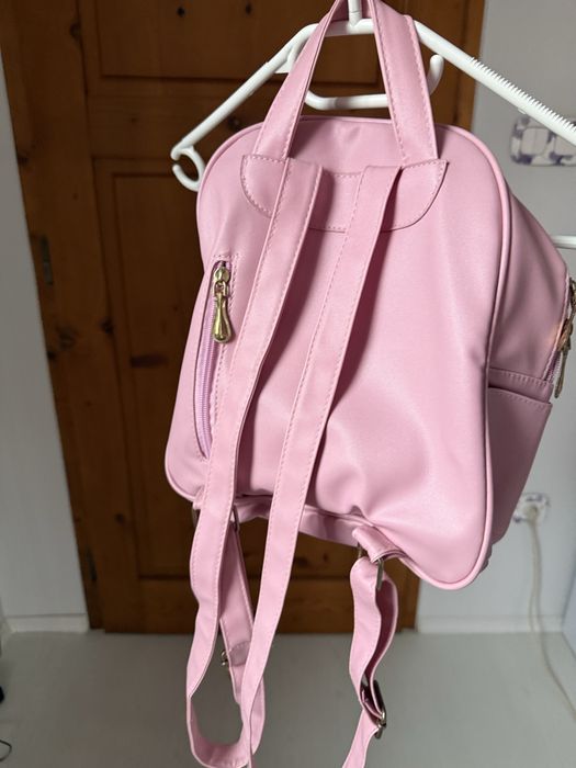 Стилна дамска раница с чанта – пудра розово