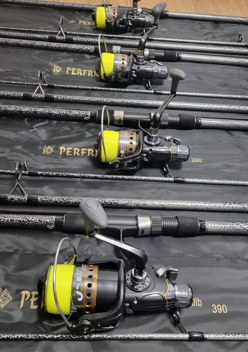 SET 4 Lansete Crap Diamant Alb 3.90 4.0Lbs + 4 Mulinete J3 50FR