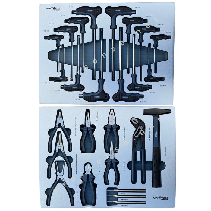 Шкаф с 7 Чекмеджета с Инструменти с 6 Пълно Оборудвани KraftWelle