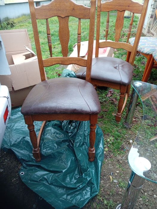 Scaune tapițate din piele