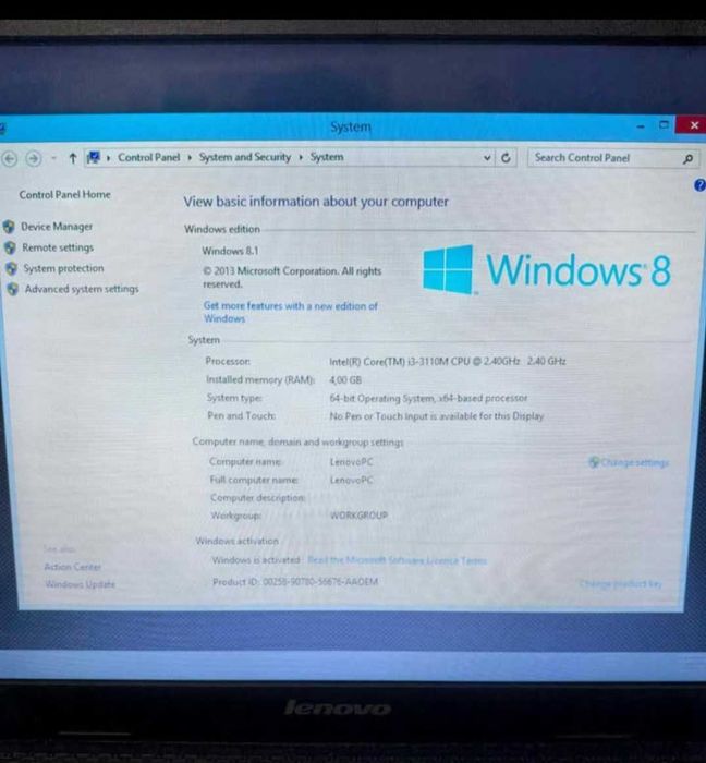 Lenovo G500, Processor Intel i3,