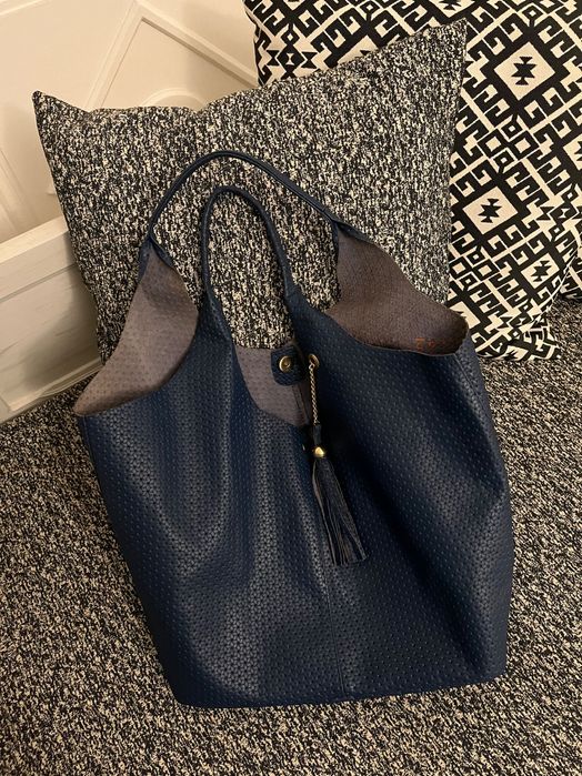 Нова голяма чанта ,естествена телешка кожа