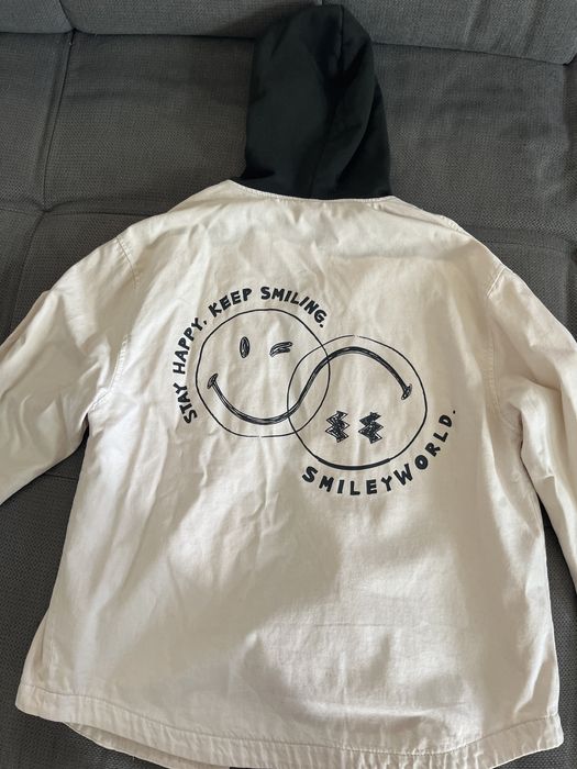 Camasa jeans cu capse si gluga Zara 11-12 ani