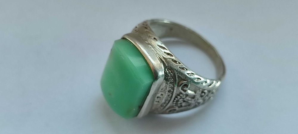 Кольцо серебряное с камнем ХРИЗОПРАЗ