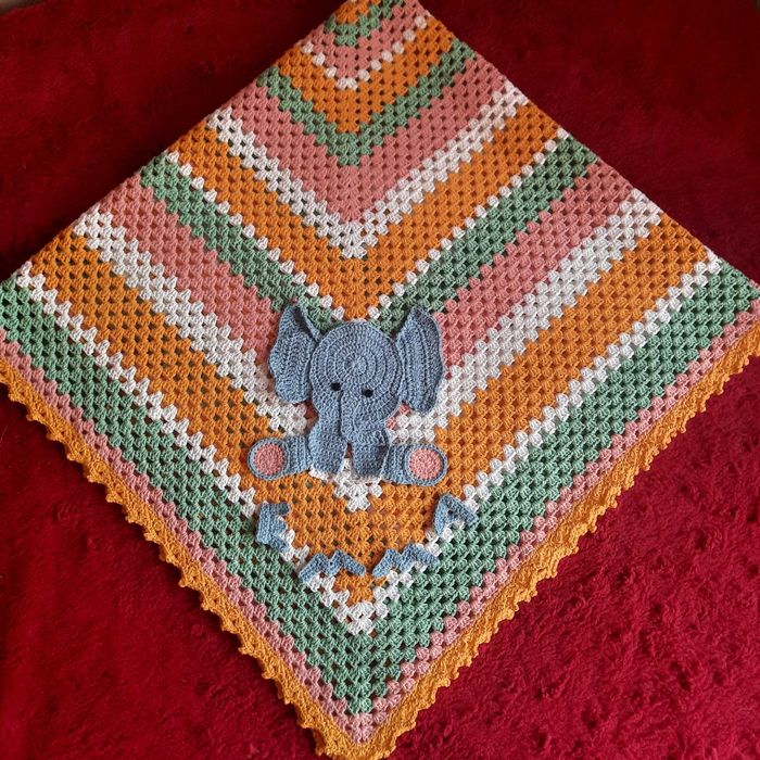 Детский вязаный плед