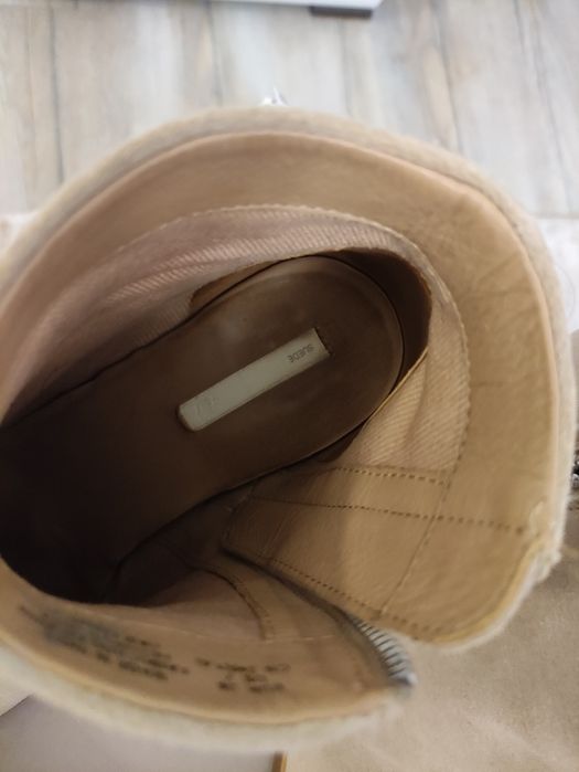 Botine crem nude piele naturala H&M