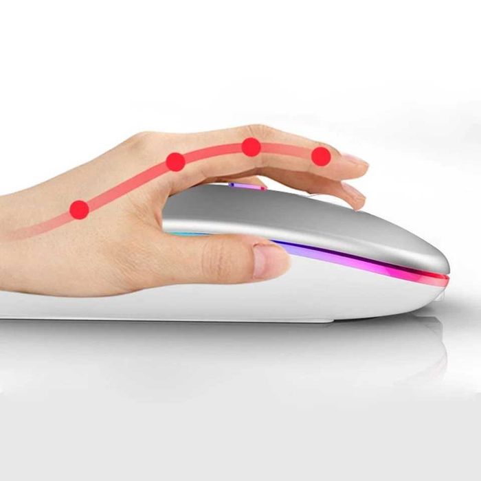 Безжична мишка, Bluetooth 5.0 и 2.4G двоен режим,1600 dpi,Акумулаторна