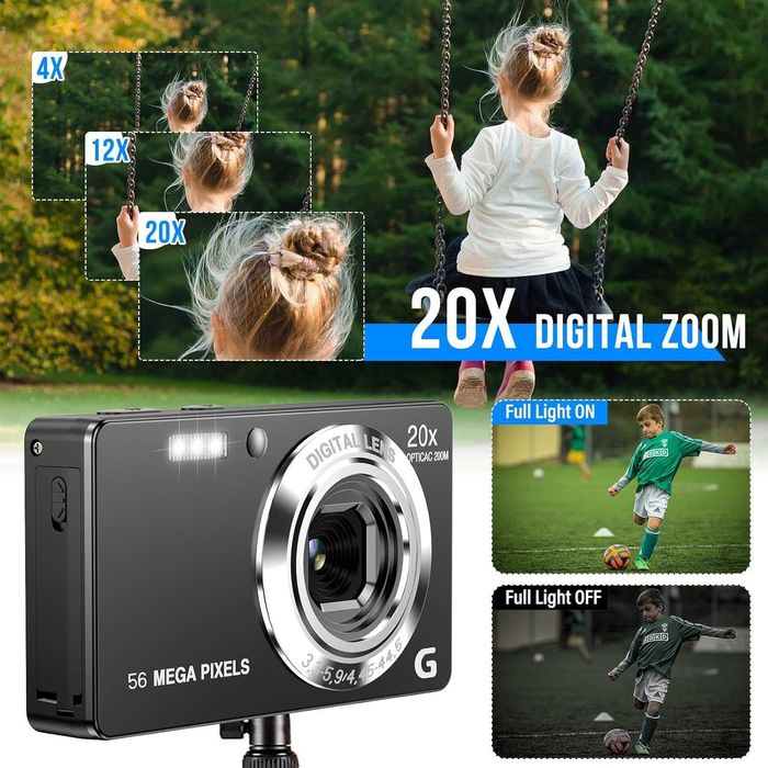 дигитална камера 56MP / 4K (2160P) – 20x цифров zoom, 2.7" LCD,нова!