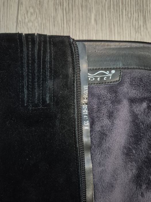 Зимние замшевые сапоги