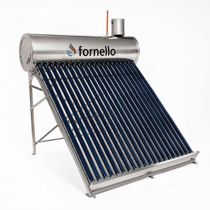 Panou solar nepresurizat Fornello, rezervor inox 165 litri, 20 tuburi