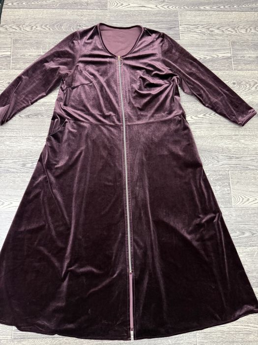 Женский велюровый халат