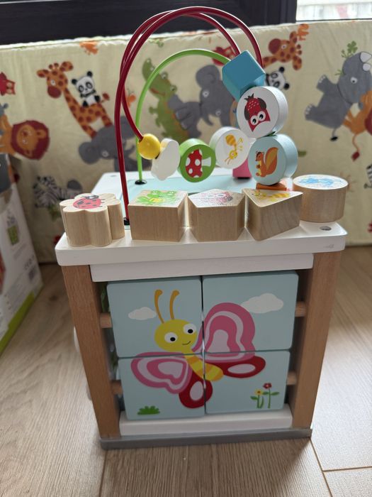 Дървен додактически куб Lenin