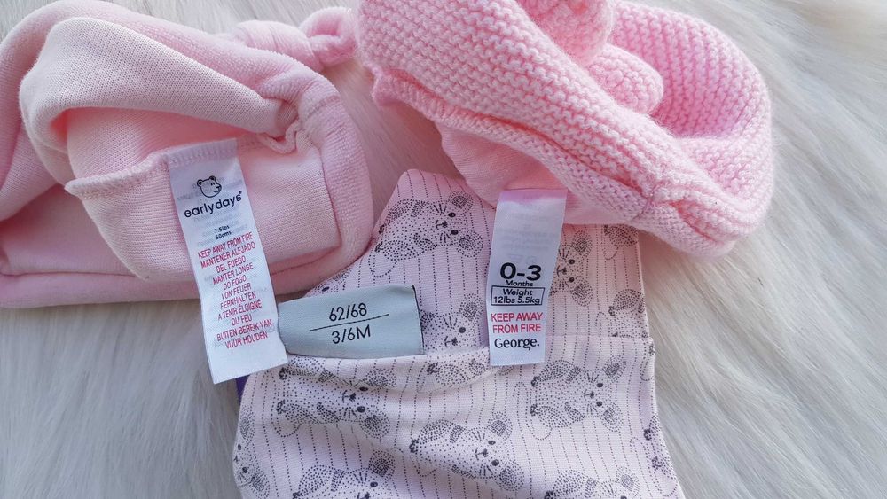 Шапки за бебе 0-6 месеца