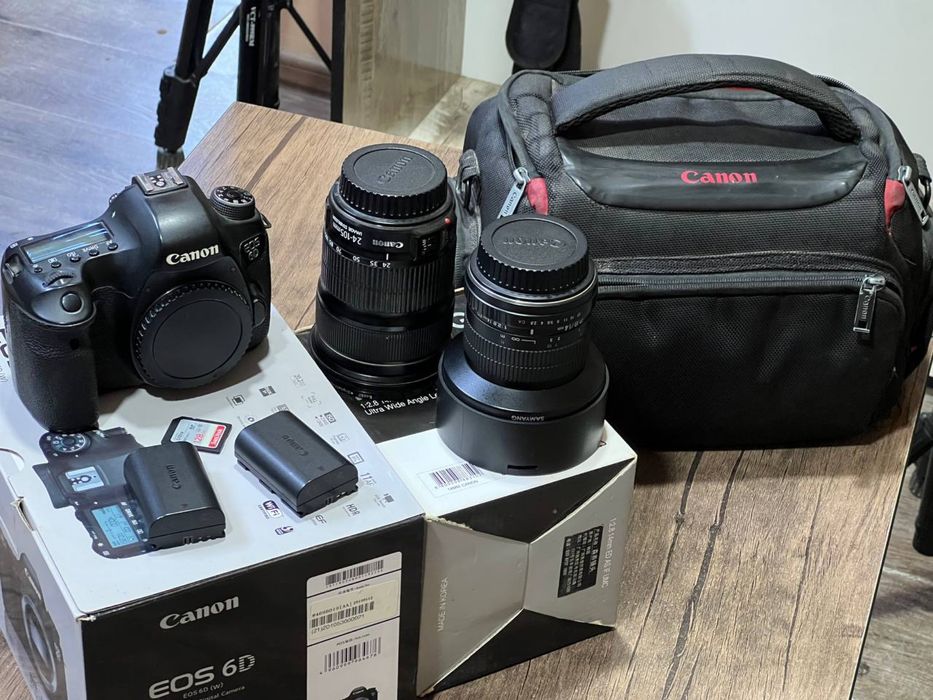 Canon 6 D 2x obyektiv sotiladi