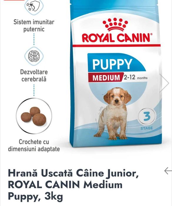 mancare caini Royal Canin Puppy medium