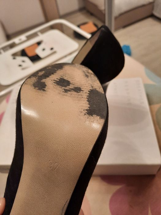 Pantofi Botta, piele întoarsă 37 (incalta 38)