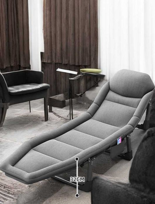 Раскладушка с матрасом+шезлонг-190х64х35 см. Доставка бесплатно