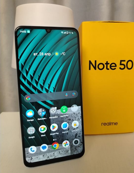 Realme note 50. с коробкой.