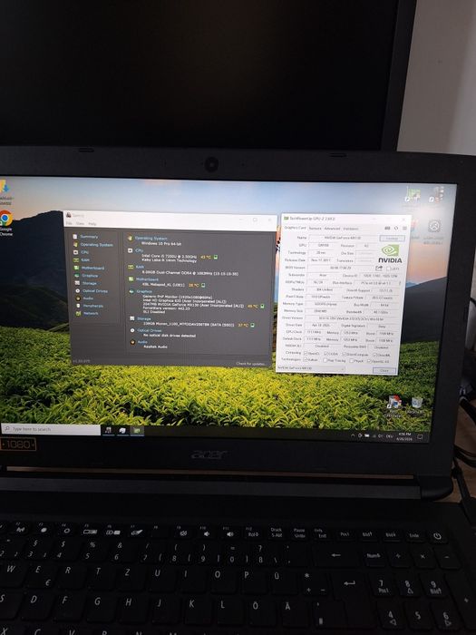 Laptop Acer Aspire 3 A315 , 8 GB , ssd 256 GB,  MX 130 2 GB GDDR5