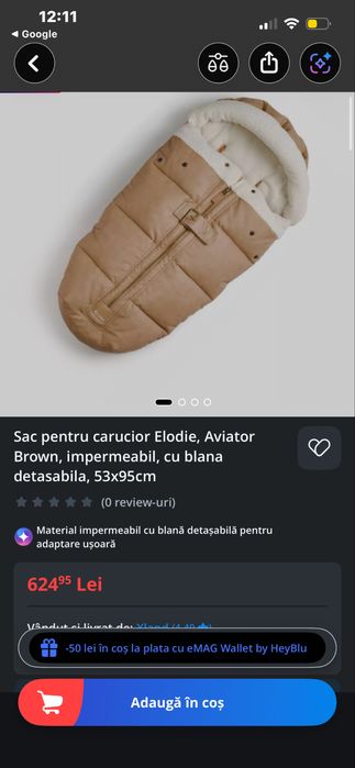 Sac iarna Elodie. Pentru carucior