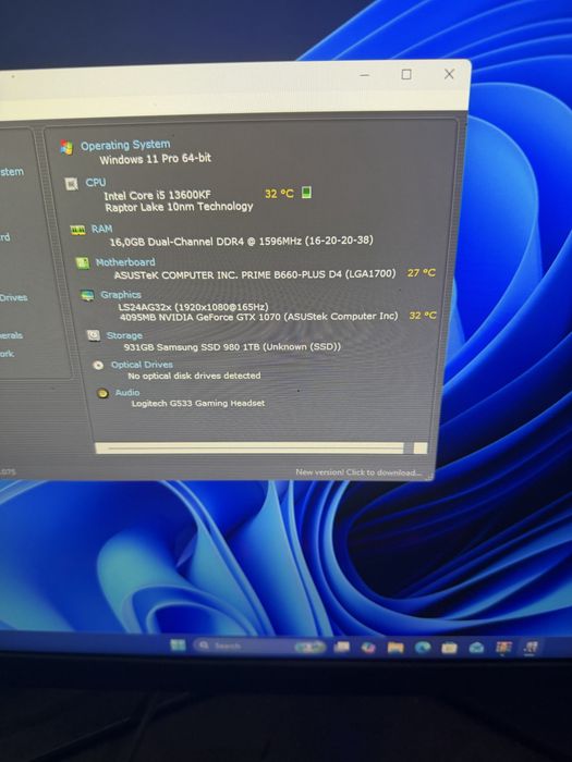 Pc Gaming i5 13600kf Gtx 1070 1tb ssd
