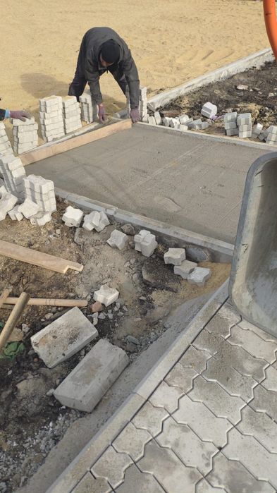 Укладка брусчатки