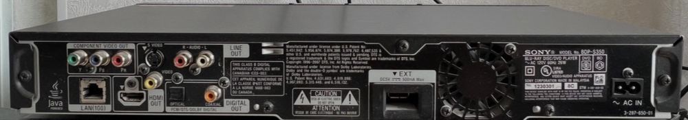 Sony BDP-350 blu-ray disk player